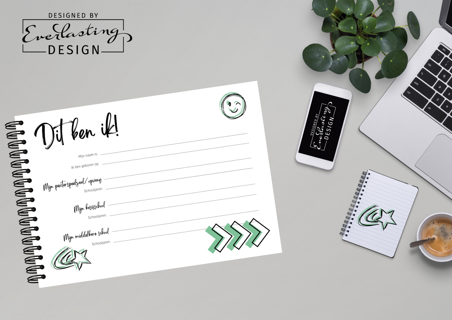 Schoolfotoboek Graffiti School - A4 liggend