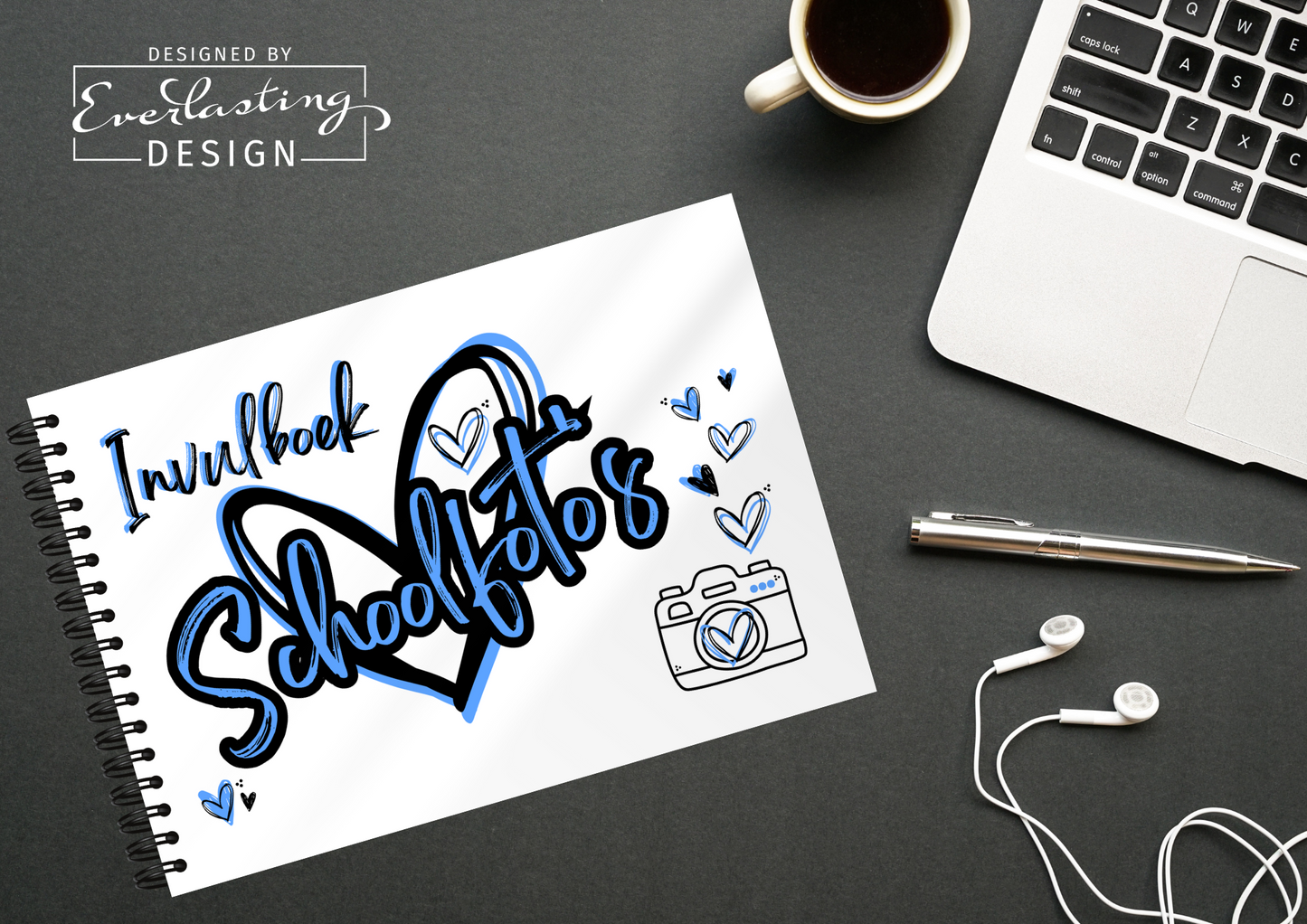 Schoolfotoboek Graffiti Hearts - A4 liggend