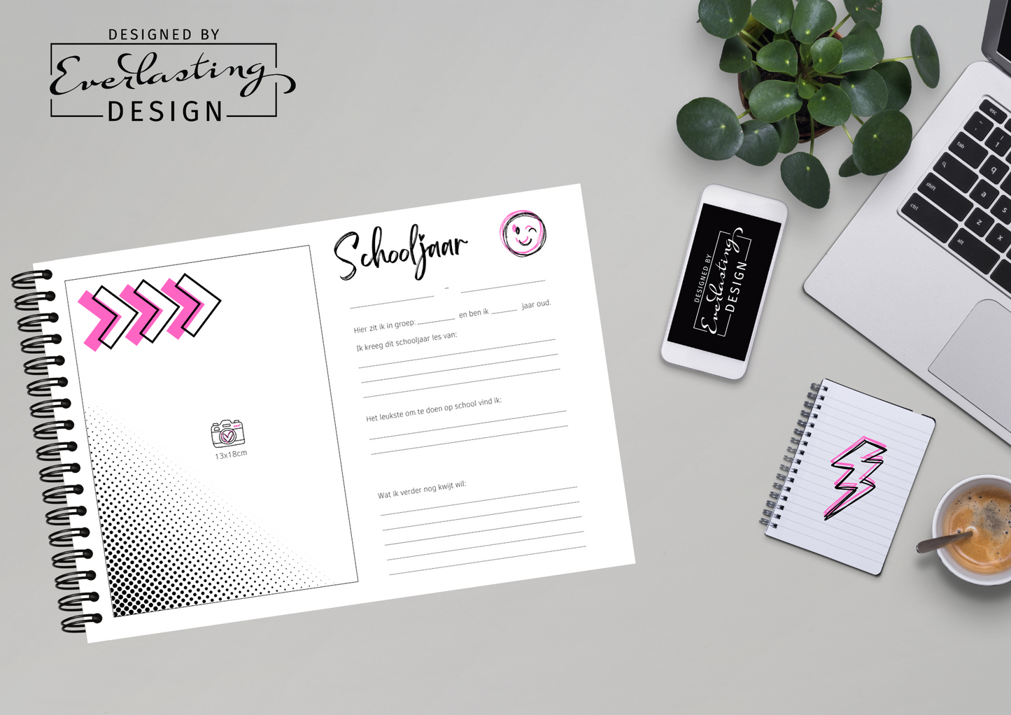 Schoolfotoboek Graffiti School - A4 liggend