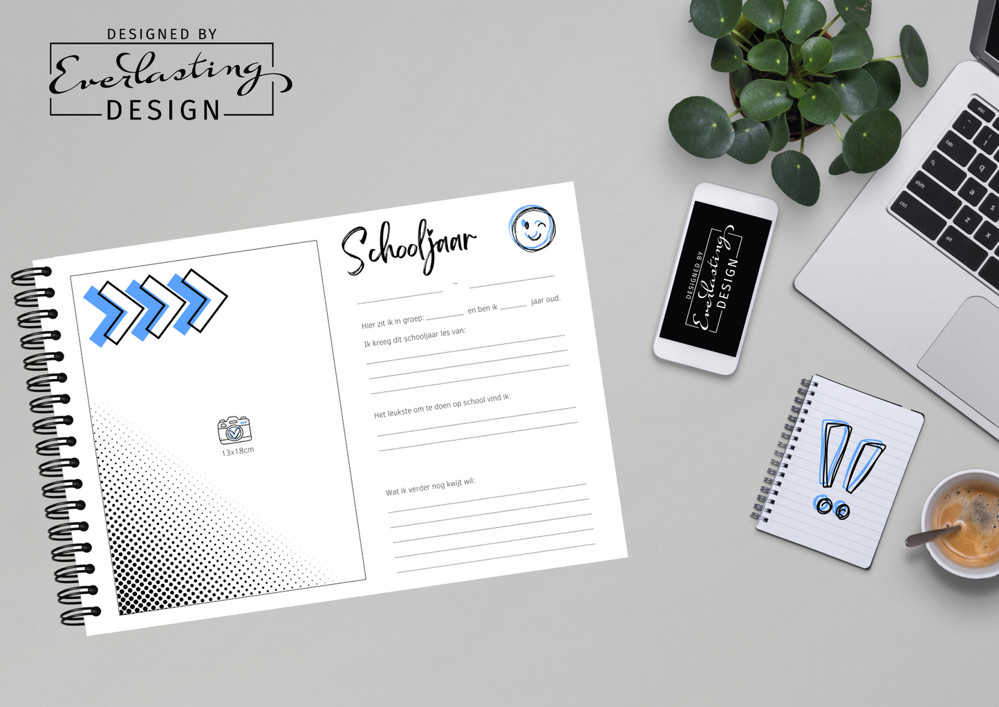 Schoolfotoboek Graffiti School - A4 liggend