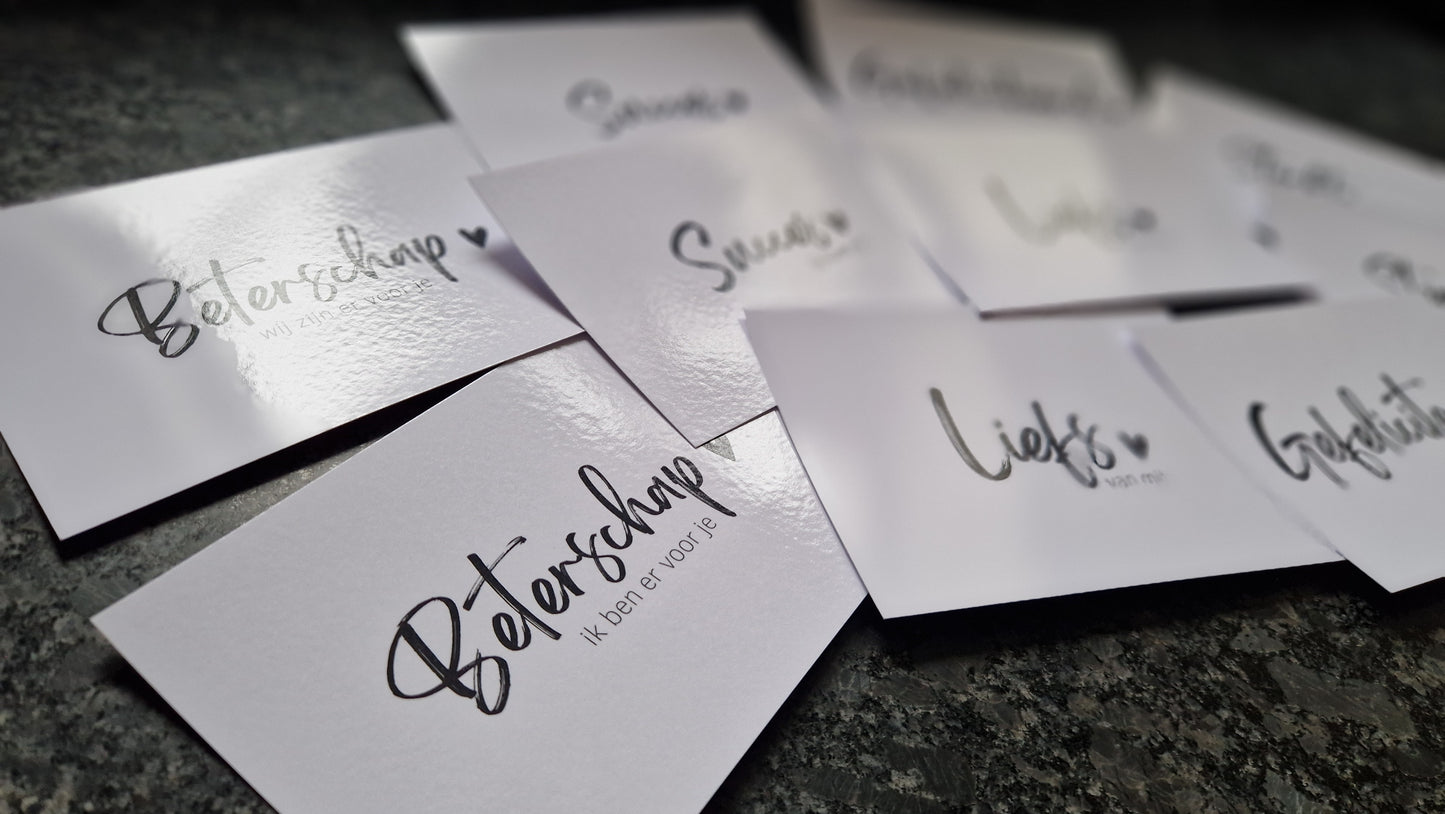 Wenskaarten A6 - set van 10 stuks